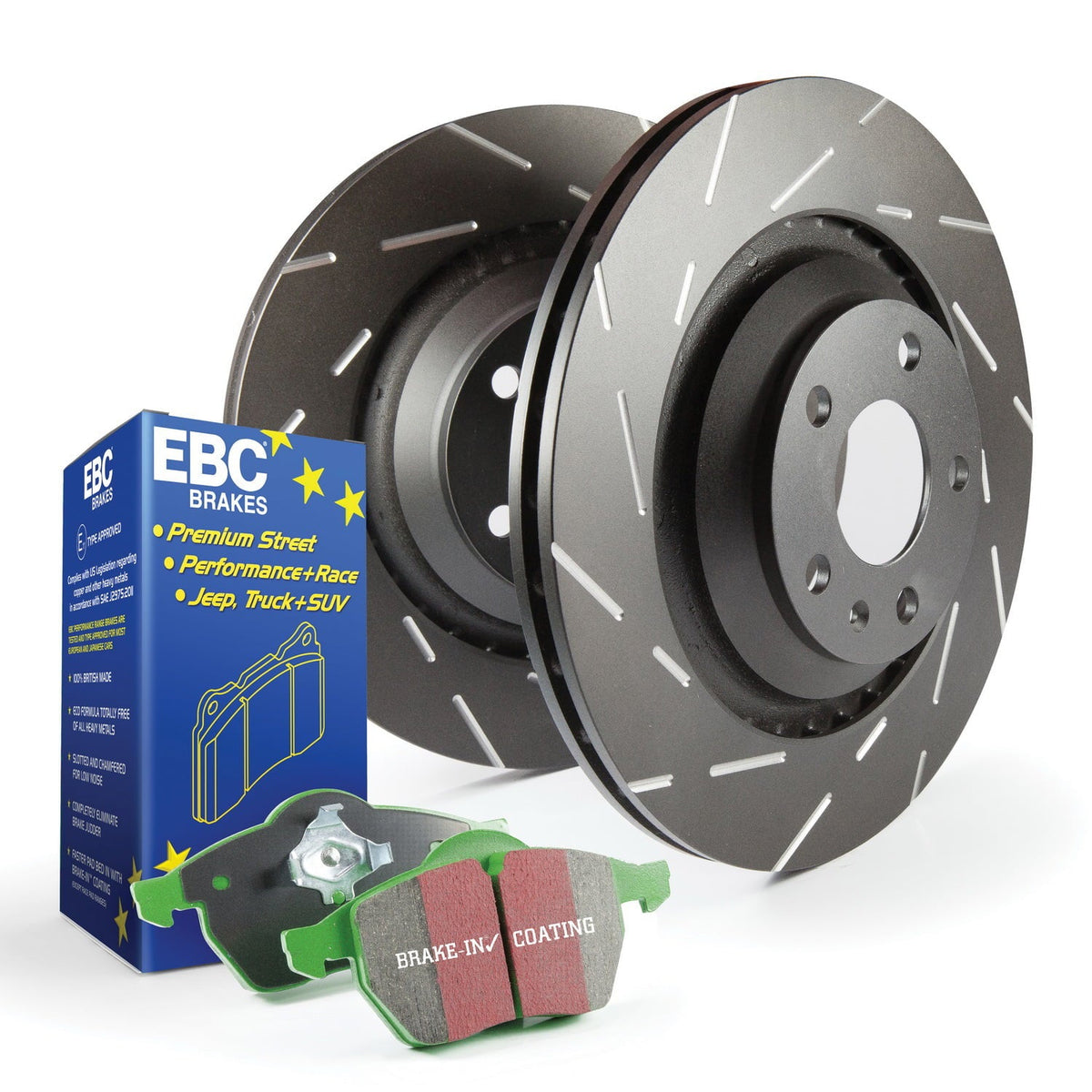 Brakes S2KR2281 S2 Kits Greentuff 2000 and  Rotors Fits 12-18 500