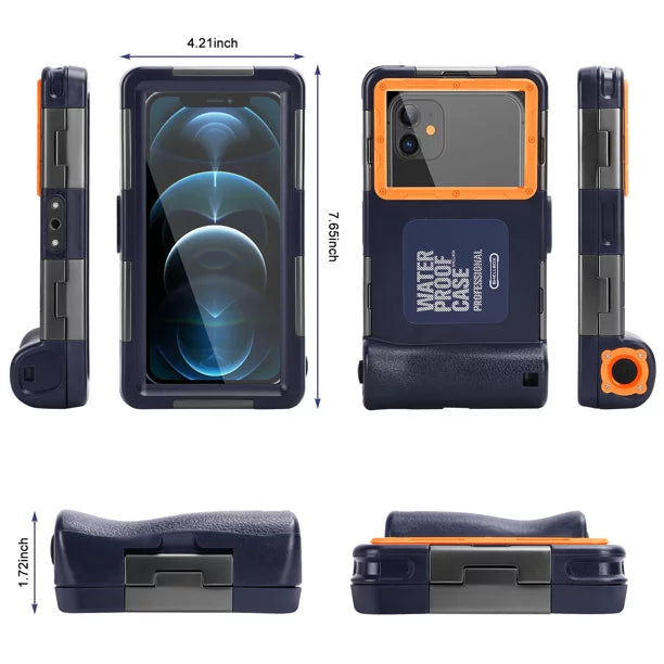 UrbanX Professional [15m/50ft] Swimming Diving Surfing Snorkeling Photo Video Waterproof Protective Case Underwater Housing for Lenovo A6600 And all Phones Up to 6.9 Inch  with Lanyard