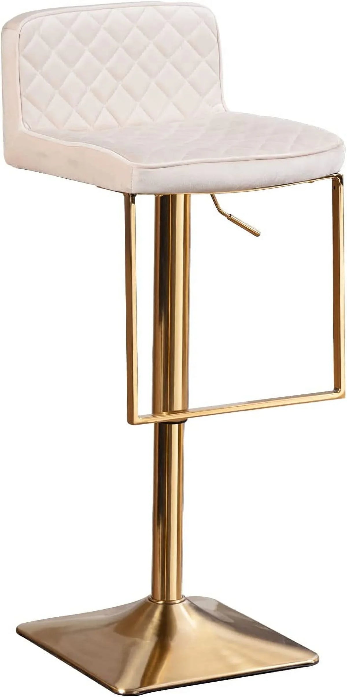 Velvet  Stools  Modern Swivel Counter Height Barstools  Height Adjustable Kitchen Stools for Island  Chairs Island Stools Chair Gold sillas para barra de cocina (Ivory  Set of