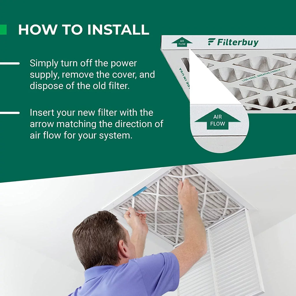 Filterbuy 24x24x2  13 Pleated   Furnace Air Filters (6-Pack)