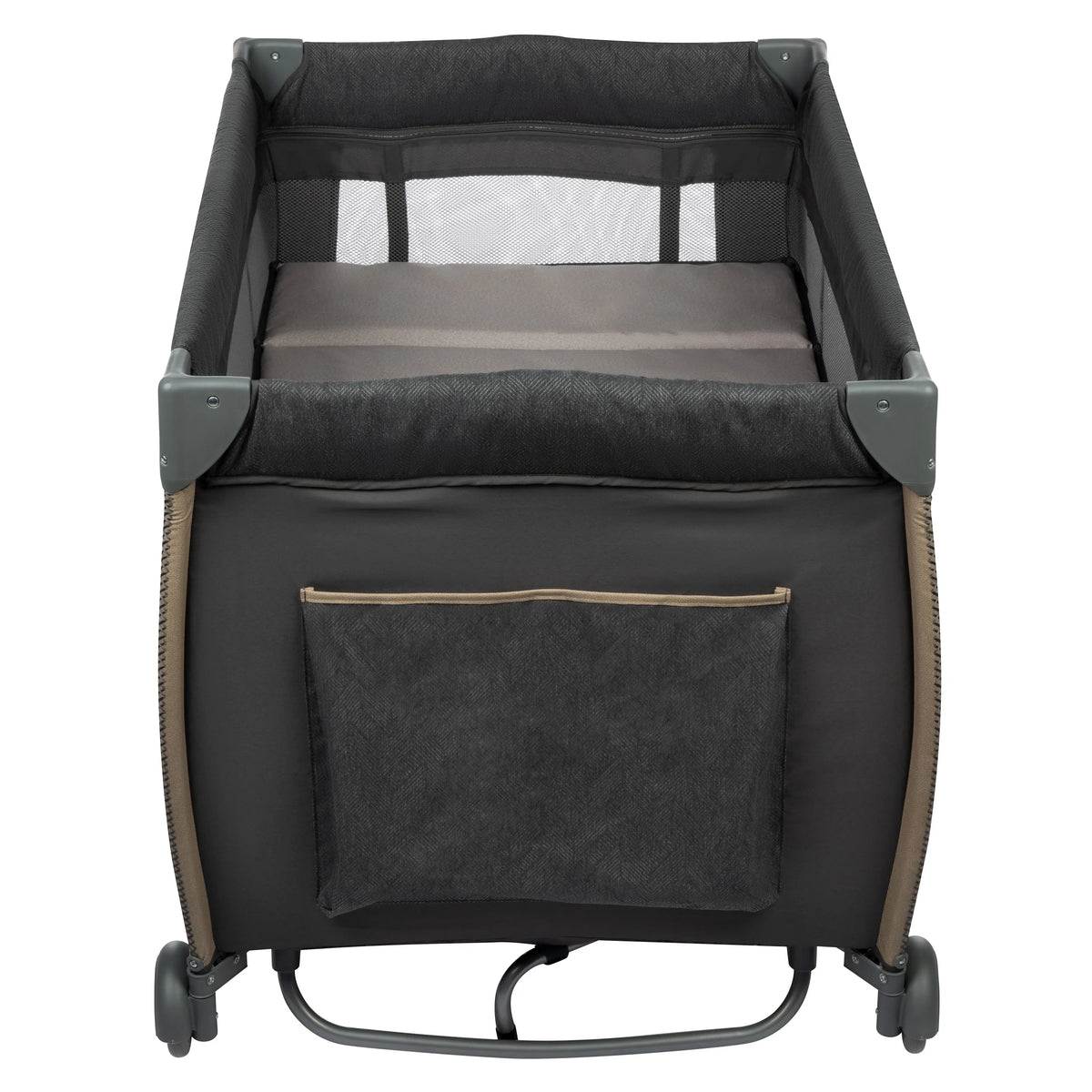 Monbebe Play Yard with Full Size Rocking Bassinet, Castle Point