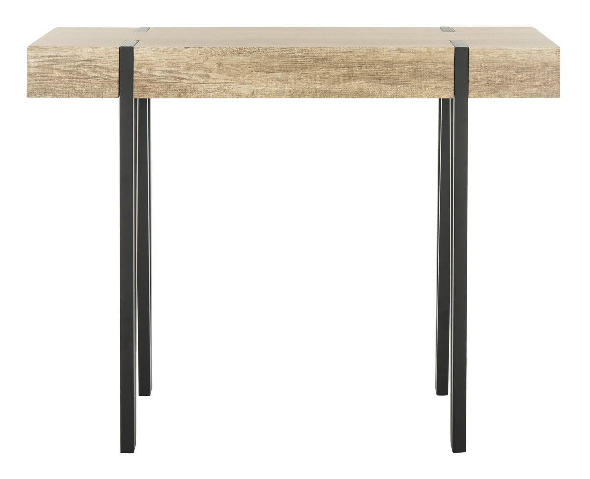 Alyssa Rectangular Mid-Century Wood Top Console Table, Brown