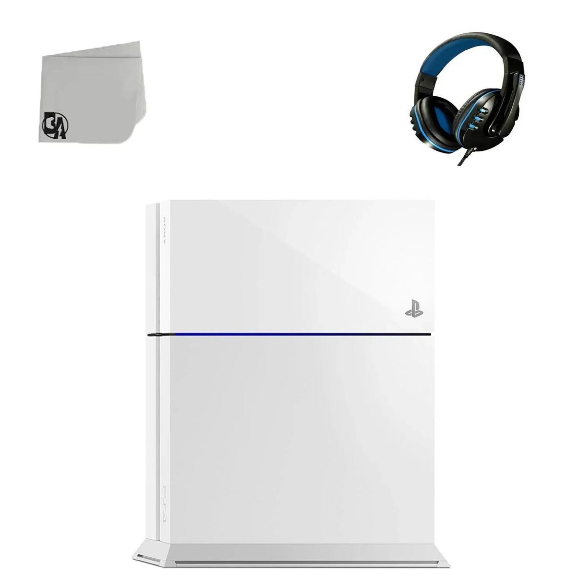 Sony PlayStation 4 500GB Only White Gaming Console with Gaming Head Set   Bundle Used