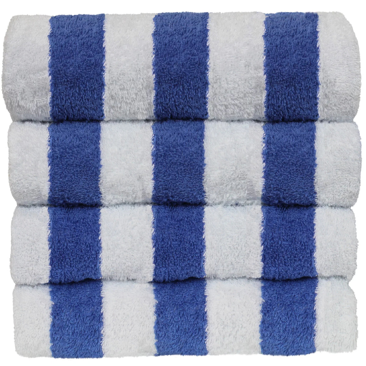 Luxury Hotel & Spa Towel 100% Cotton Pool Resort Beach Towels - Cabana - Blue - Set of 4
