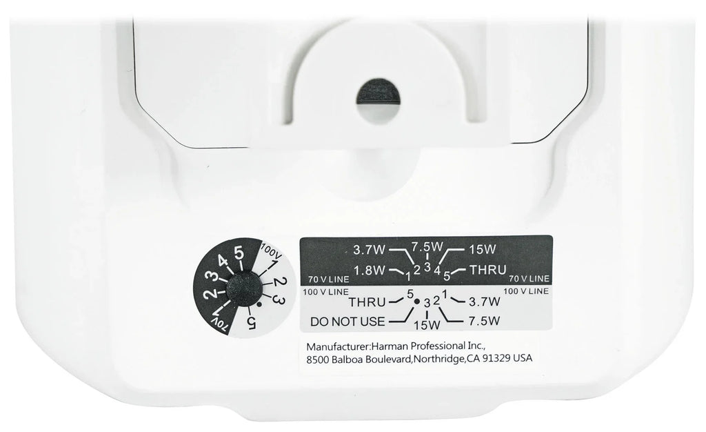 (2)  Control 23-1 White 3" Indoor/Outdoor 70v Commercial Wall Speakers + Amp