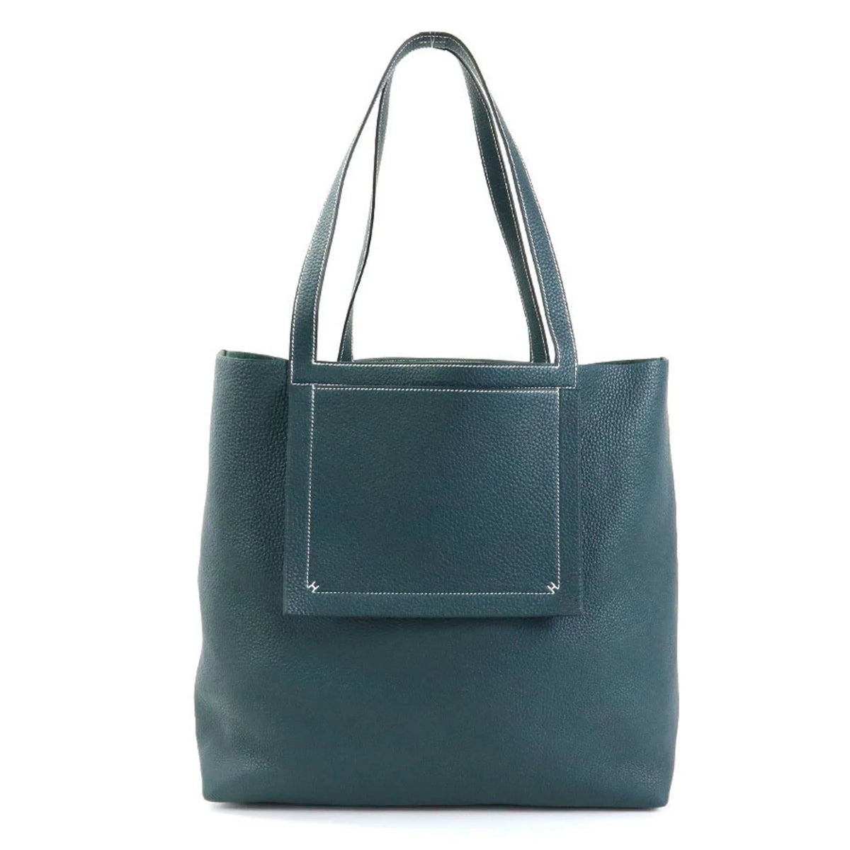 Pre-Owned  Shoulder Bag Tote Cover Serie 46 Taurillon Clemence Vert Cypress Unisex (Good)