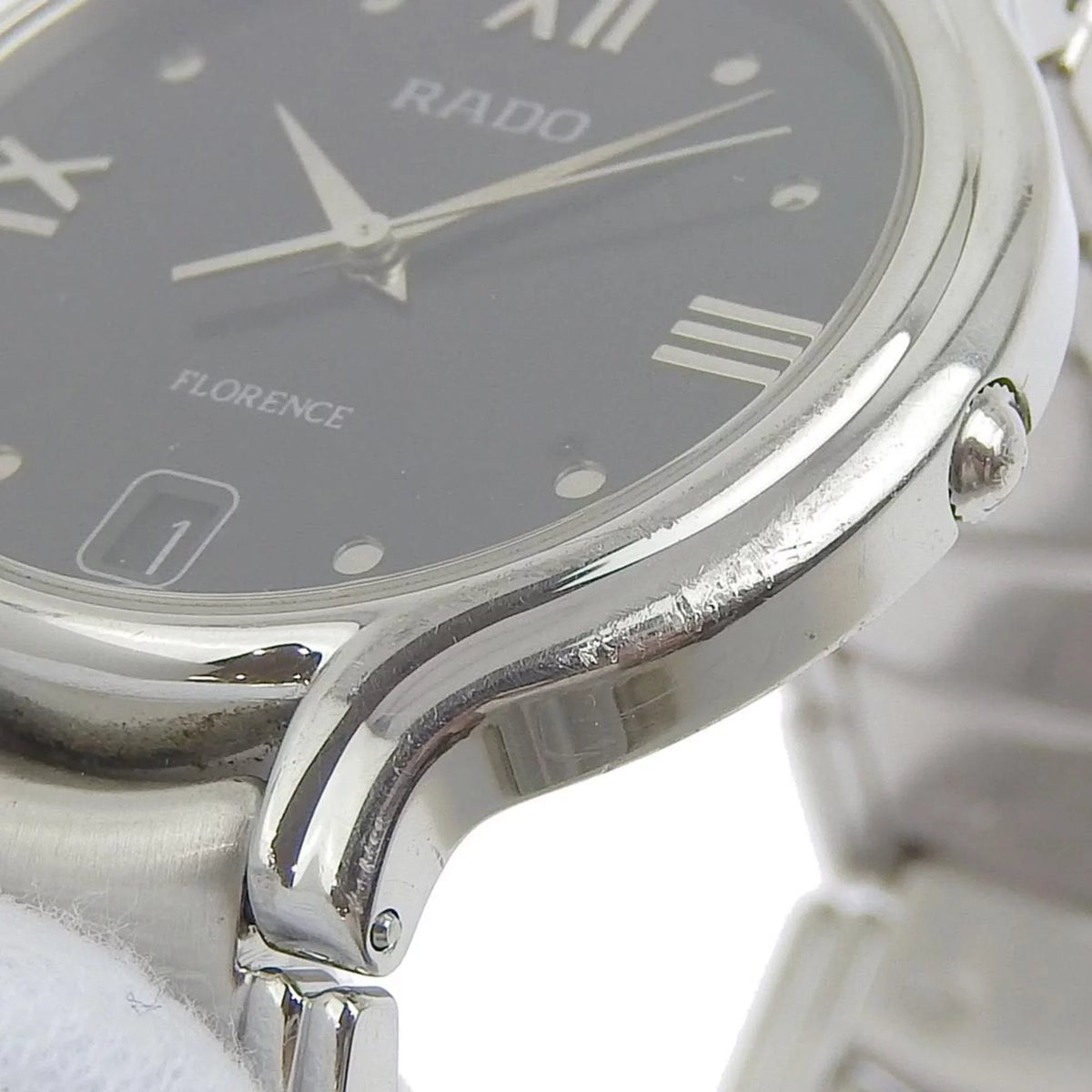 Pre-Owned Rado  Florence men's quartz battery watch black dial 115 3777 4 (Good)