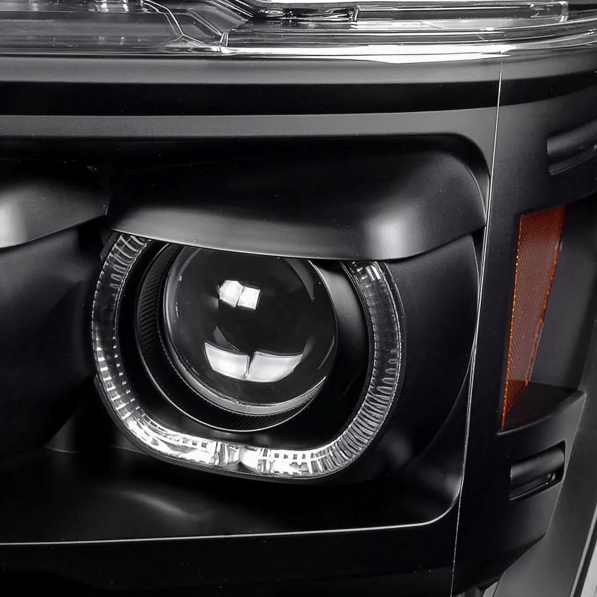'- For [Dual  Halo Ring] 09-14 F150 F-150 Pickup Truck Black Projector Headlights +  Tail light Set