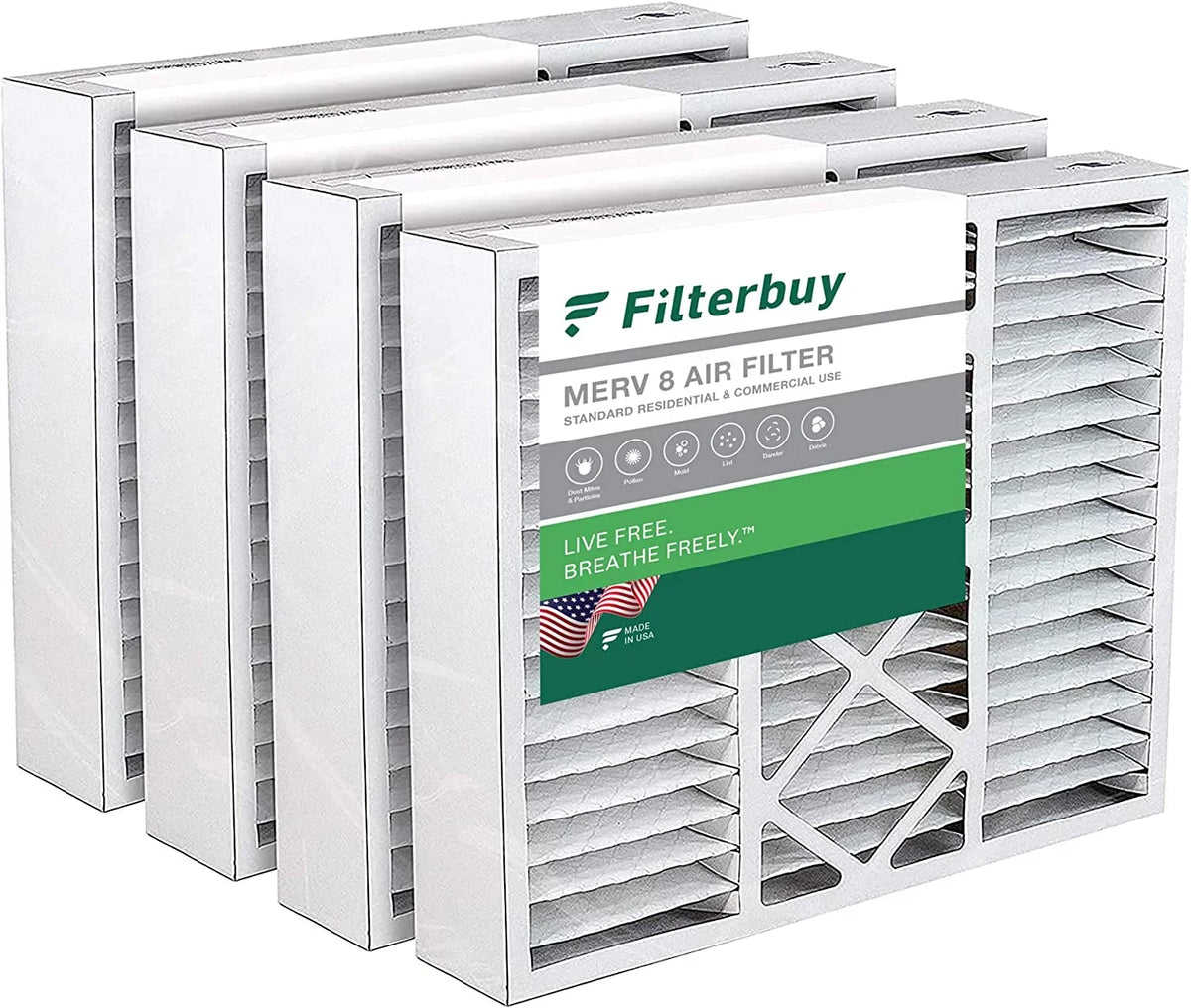 Filterbuy 19x20x5  8 Pleated   Furnace Air Filters for Bryant/Carrier FILXXFNC0021, Day & Night, and Payne (4-Pack)