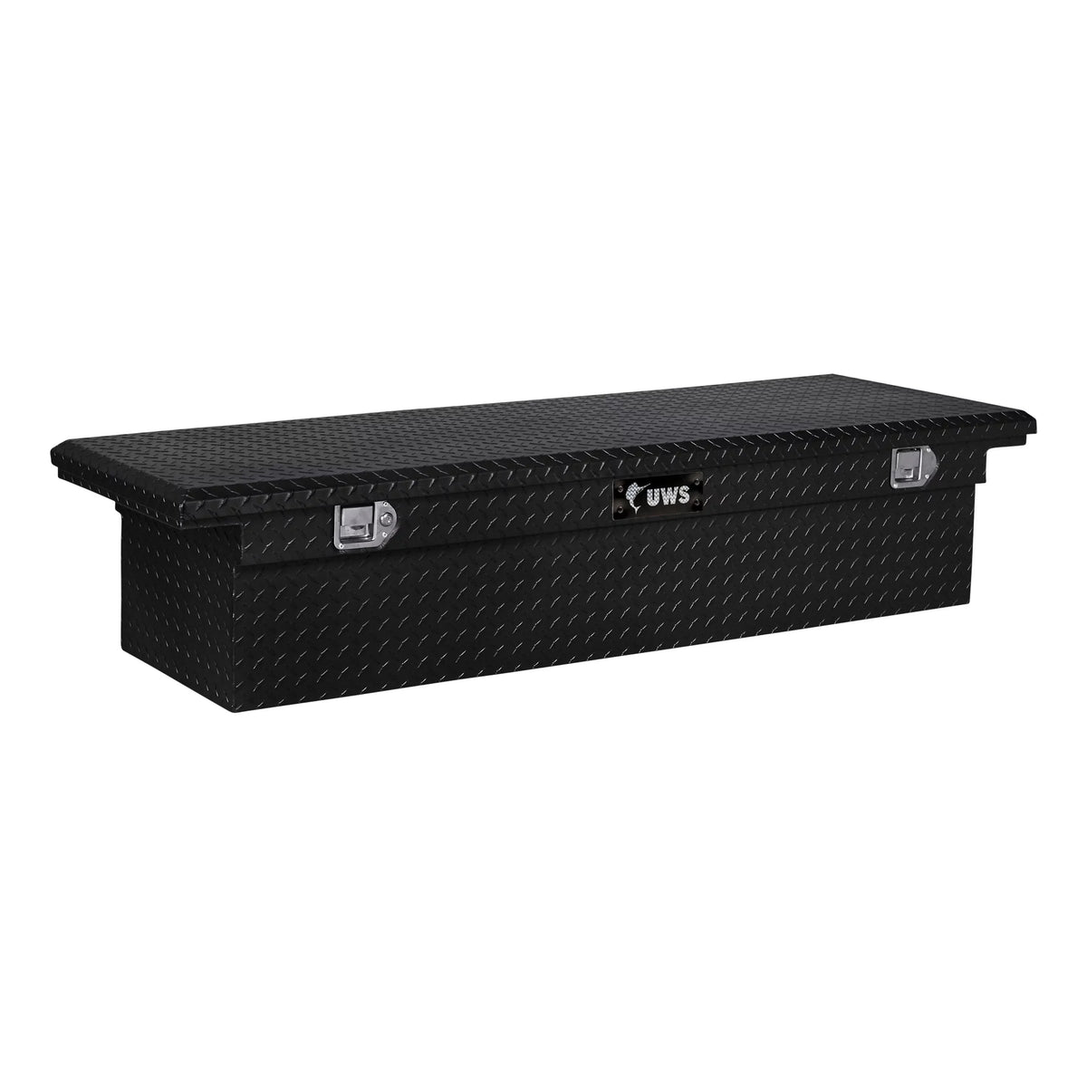 EC10592 72-Inch Gloss Black Heavy-Wall Aluminum Truck Tool Box with Low Profile, RigidCore Lid