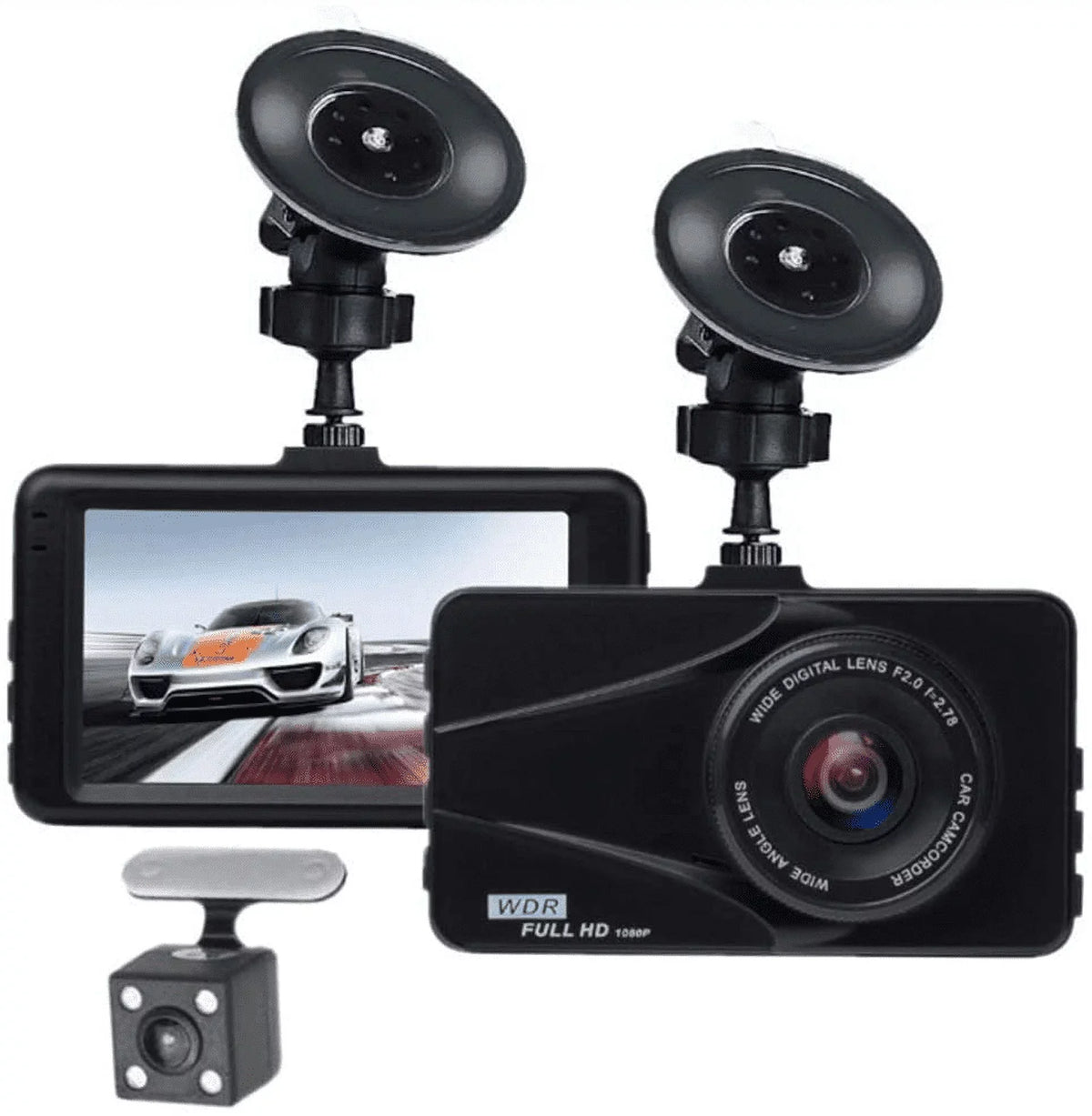 T670 Plus  Dash Cam For semi truck with night vision Dual Travel Recorder Full  3"  Screen 170° Wide Angle, , G-Sensor, Loop Recording Motion Detection Excellent Video Images