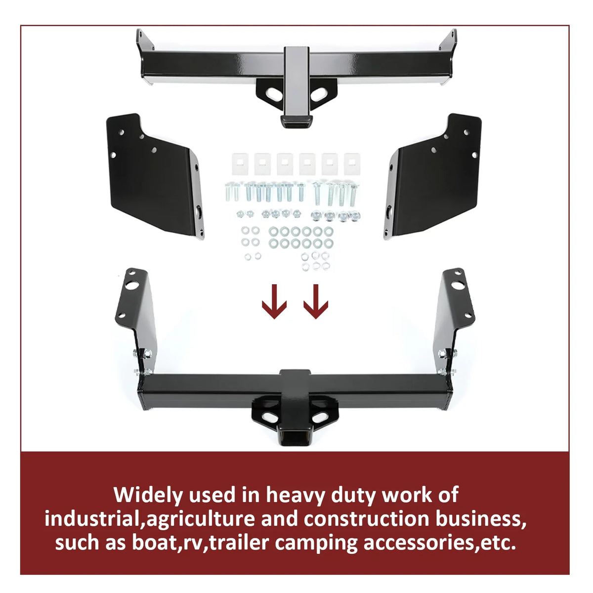 Kojem Tow Trailer Hitch Receiver 2" Class 3 for 1983 - 2012 Ford Ranger 1994-2010 Mazda B2300 B3000 B4000 Pickup