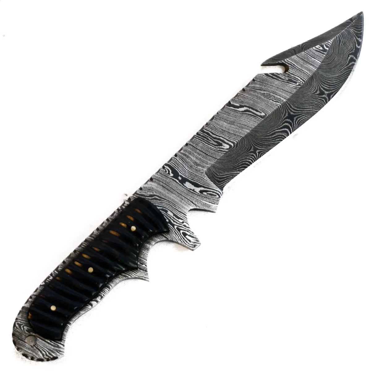 Bowie Knife- Outdoors- High Carbon Damascus Steel Blade- Hunting Knife - 12