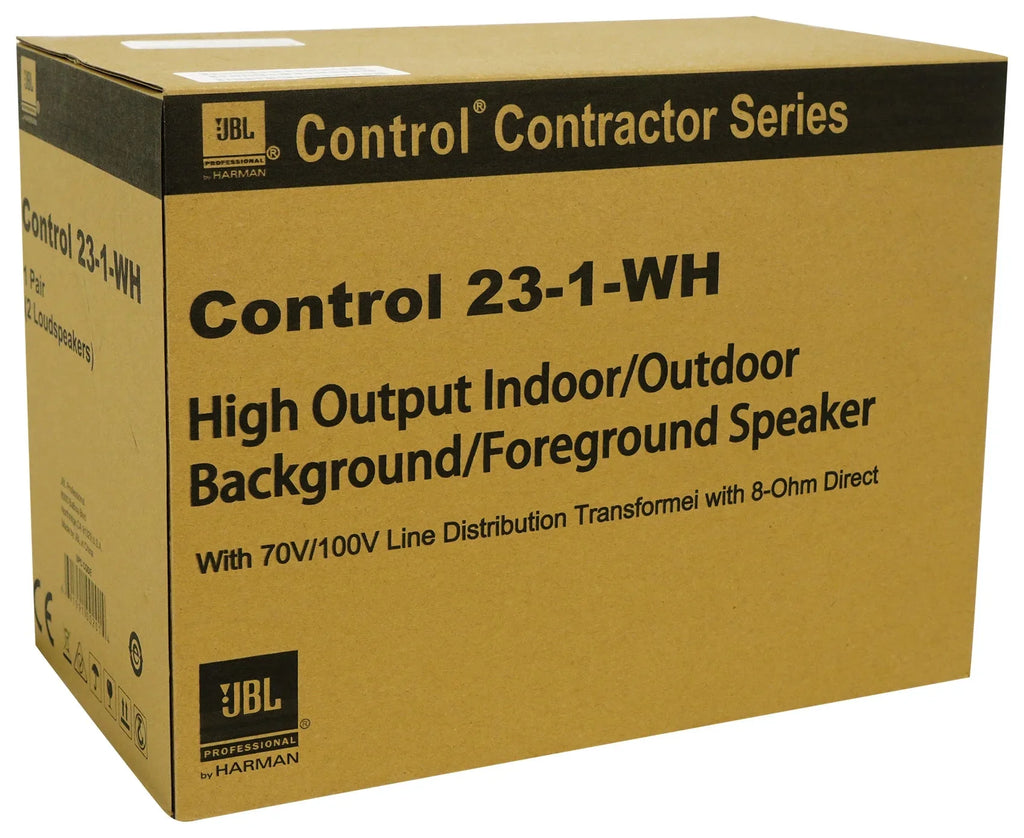 (10)  Control 23-1 White 3" Indoor/Outdoor 70v Commercial Wall Speakers + Amp