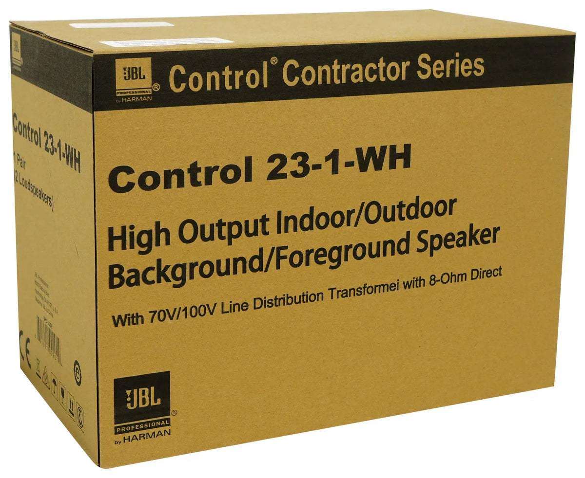 (10)  Control 23-1 White 3" Indoor/Outdoor 70v Commercial Wall Speakers + Amp