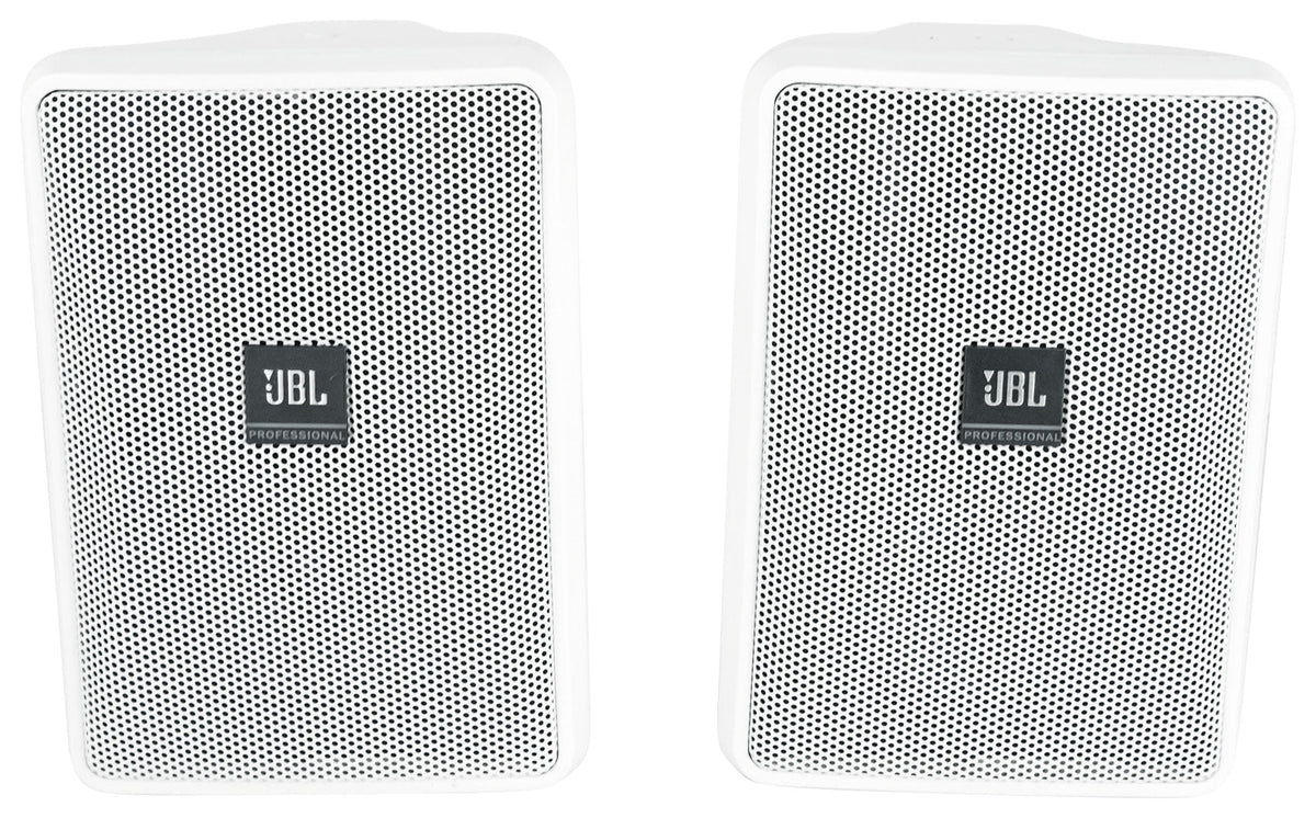 (10)  Control 23-1 White 3" Indoor/Outdoor 70v Commercial Wall Speakers + Amp
