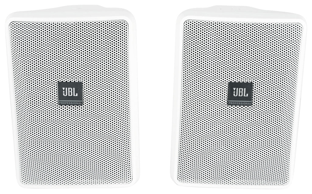 (2)  Control 23-1 White 3" Indoor/Outdoor 70v Commercial Wall Speakers + Amp