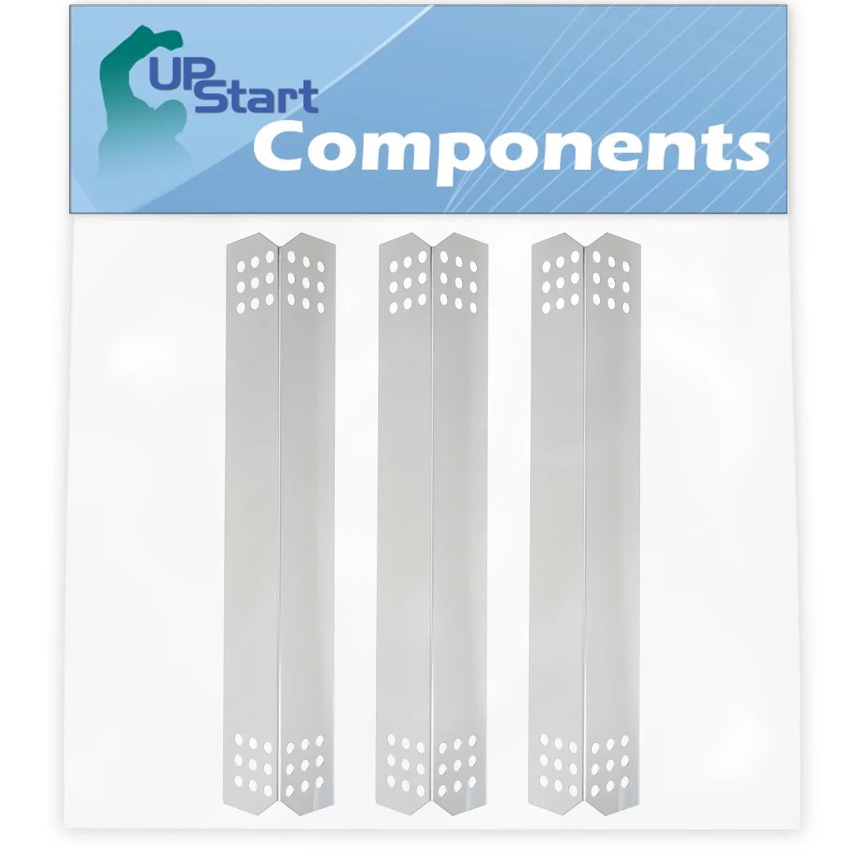 3-Pack  Grill Heat Shield Plate Tent Replacement Parts for Nexgrill 720-0745 - Compatible Barbeque Stainless Steel Flame Tamer, Guard, Deflector, Flavorizer Bar, Vaporizer Bar, Burner Cover 16 1/8"