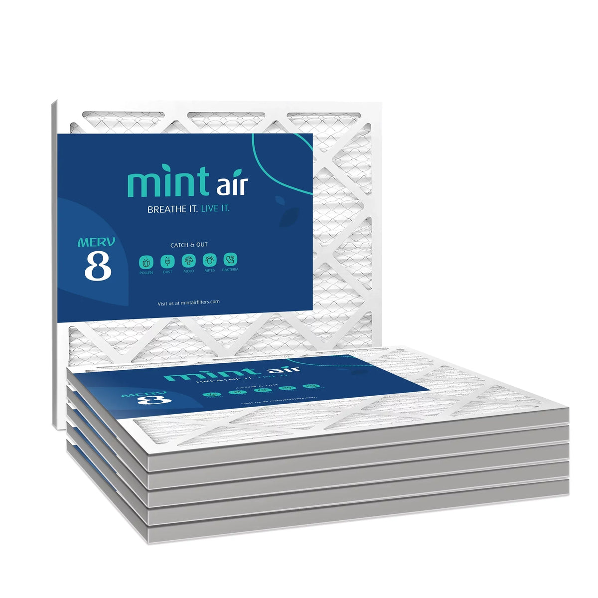 Mint Air, 14x20x1 Air Filter  8, Pleated   Furnace Filters (6 Pack)