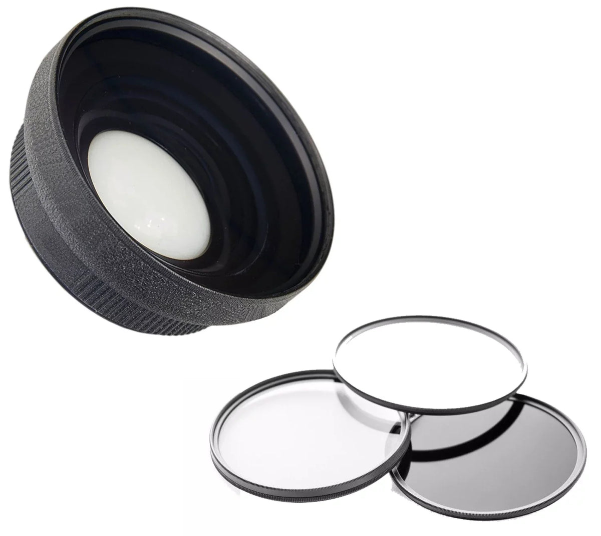 Canon   R800 0.44X High Definition Super Wide Angle Lens w/ Macro + 3 Piece Lens Filter Set