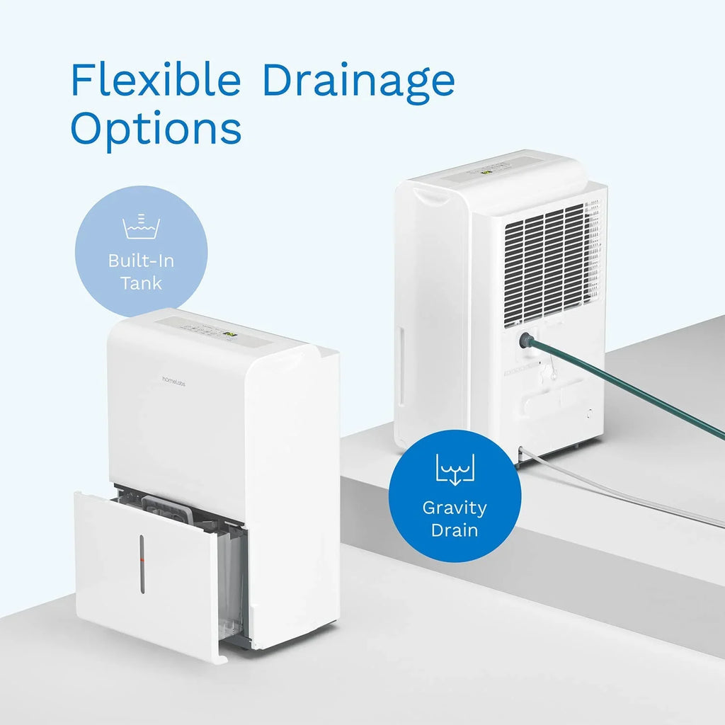 hOmeLabs 3000 Sq. ft. Energy Star Dehumidifier - Ideal for Medium to Large Rooms, Bedrooms and Home Basements - Powerful Moisture Removal and Humidity Control - 35 Pint (Previously 50 Pint)