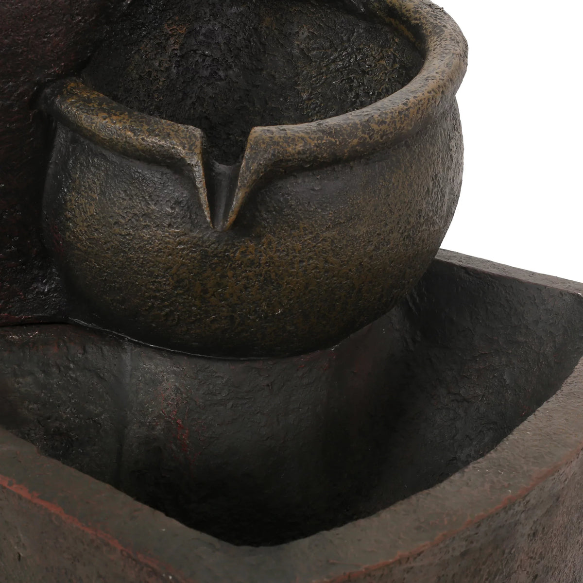 Studio Morrigan Outdoor 3 Tier Jar Fountain, Rustic Multibrown
