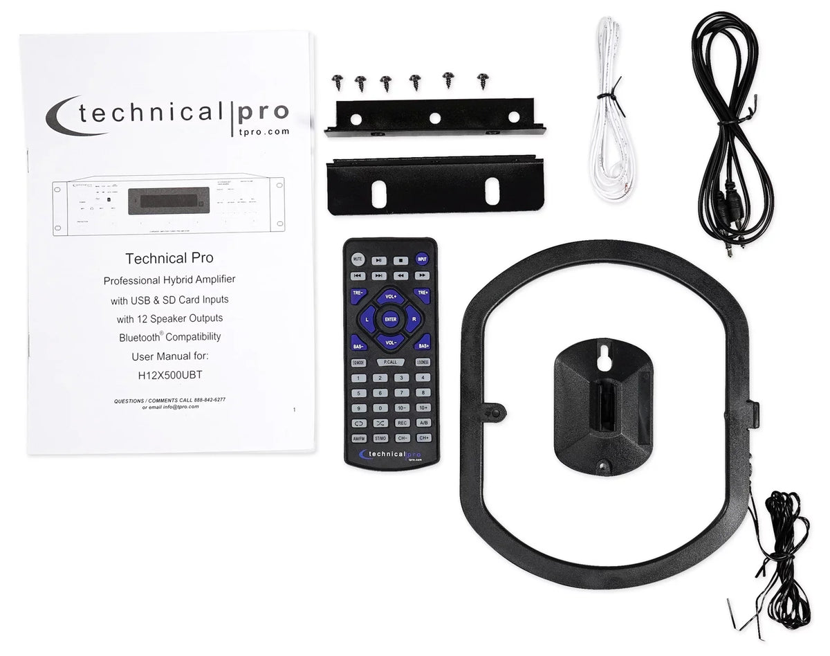 6000w 6-Zone, Home Theater Bluetooth Receiver+12) Black 6.5" Ceiling Speakers+